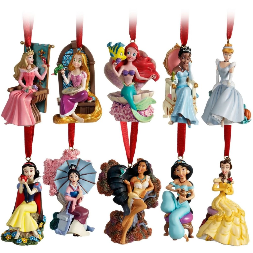 Exclusive 10 piece 2011 Disney Princess Christmas Ornament Set