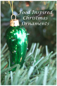 Great selection of food inspired Christmas ornaments