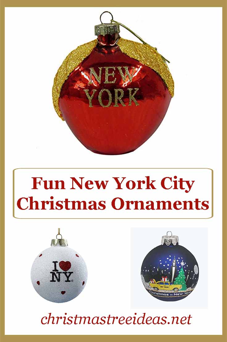 Fun New York themed Christmas Ornaments
