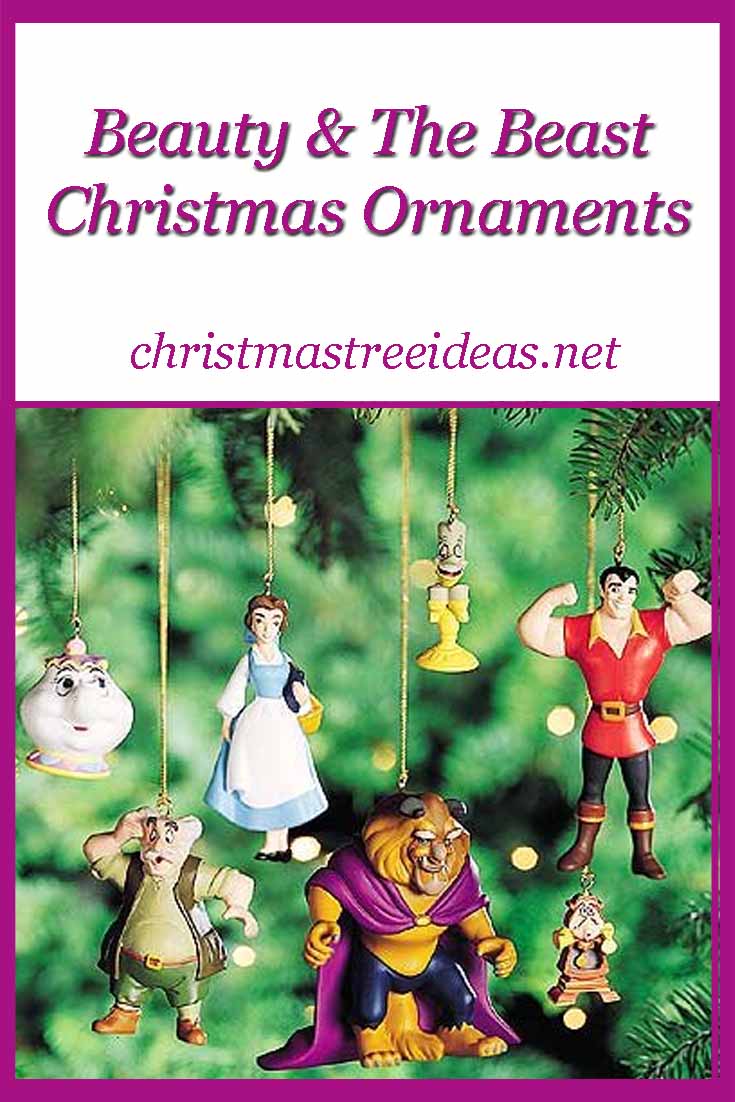 Beauty & the Beast Christmas Ornaments - a lovely Disney Princess Christmas ornament idea
