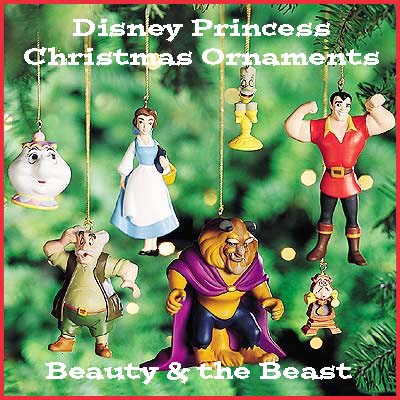 Disney Beauty and the Beast Christmas Ornaments