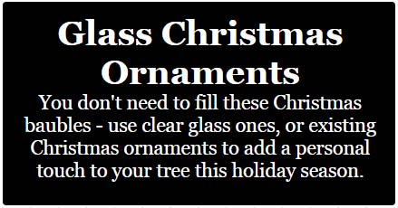 glass christmas ornaments