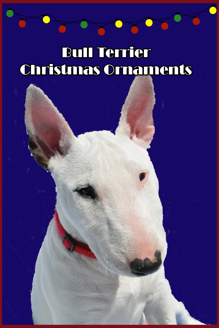 Gorgeous Bull Terrier Christmas ornaments - how can you pick just one?