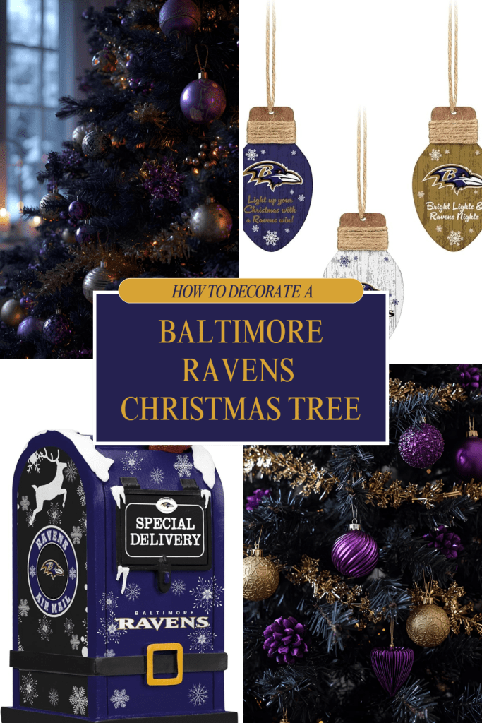 Creating a Baltimore Ravens Christmas tree