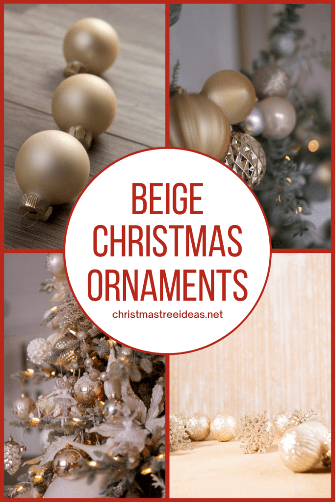Beige Christmas ornaments