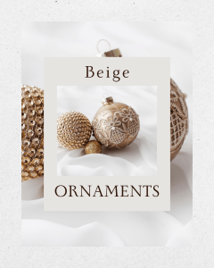 Beige Christmas ornaments for your tree