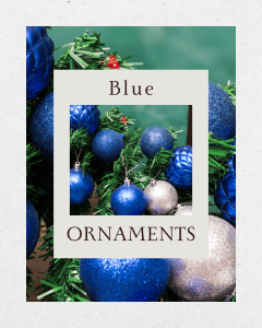 Blue Christmas ornaments