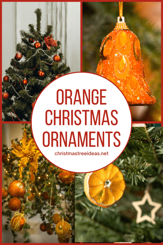 Orange ornaments are warm and unique for a cozy charm this holiday season Orange Christmas ornaments are a warm and unexpected feature of Christmas trees, check out this selection of orange holiday decor