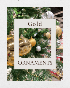 Gold Christmas tree ornaments