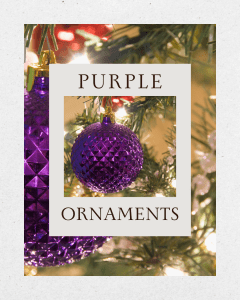 Purple Christmas tree ornament