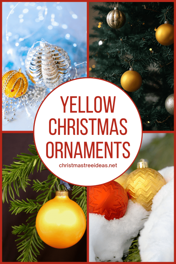 How to use yellow Christmas ornaments for your holiday decor Different ideas for a yellow themed Christmas tree