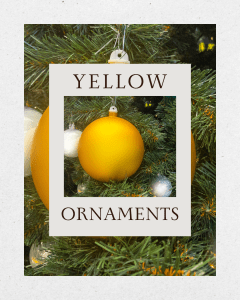 Yellow ornament for a yellow themed Christmas tree Yellow Christmas Tree Ornaments