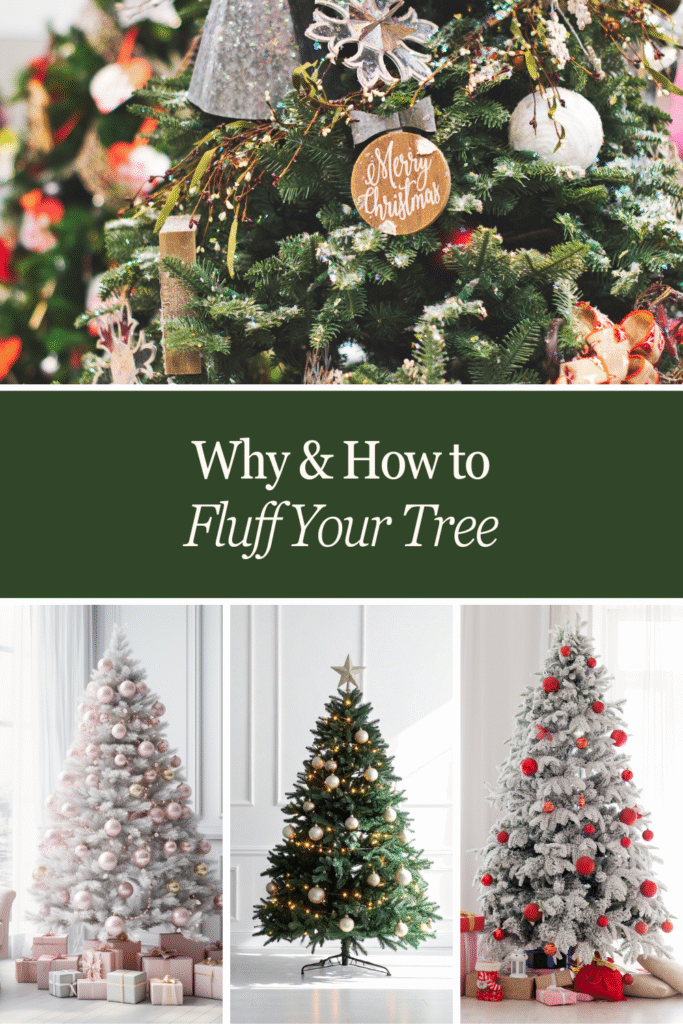 Check out all of these examples of artificial Christmas trees - it really shows how much better they all look when they've been fluffed before decorating.