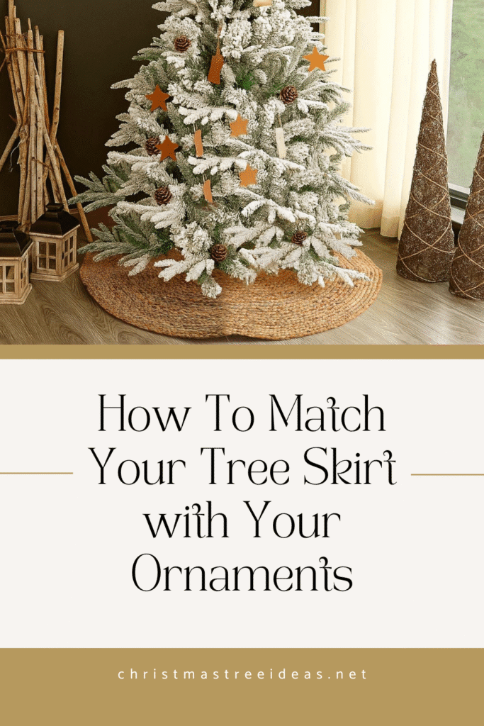 Check out how to match your tree skirt with your ornaments.